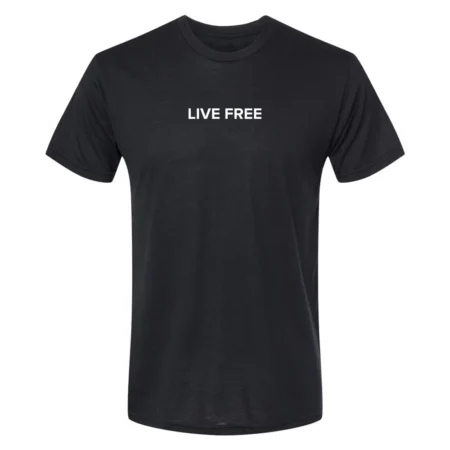 CharlieKirk Live Free Tee Black
